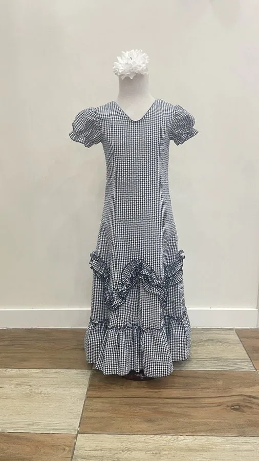 LBF Traje de flamenca vichy. Talla 8