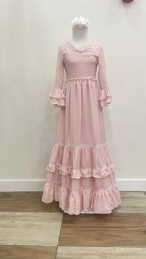 LBF Traje de flamenca Bata gasa. Talla 6