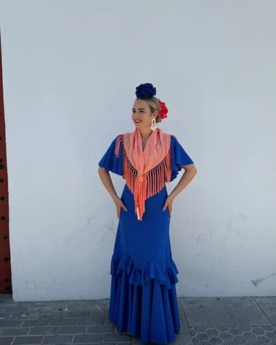 LBF Traje de flamenca bata volante sisa. Talla XS a XXL