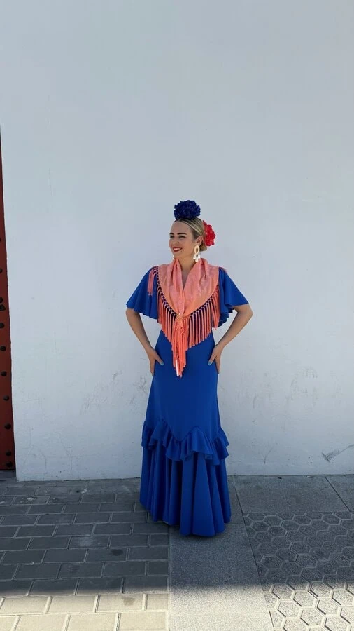 LBF Traje de flamenca bata volante sisa. Talla XS a XXL