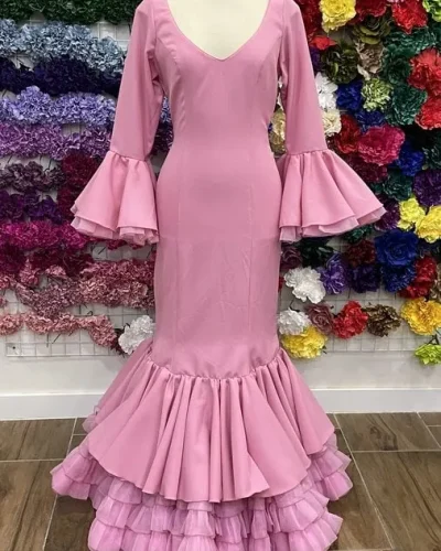 LBF Traje flamenca clavel Talla 34 a 44 varios colores