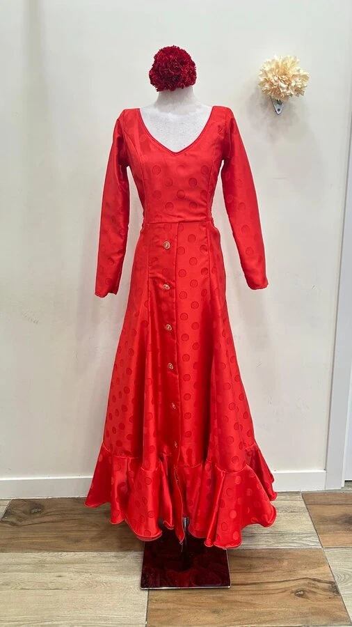 LBF Traje flamenca bata botones. Talla 40