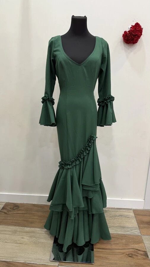LBF Traje de Flamenca Carmín strech. Talla 40
