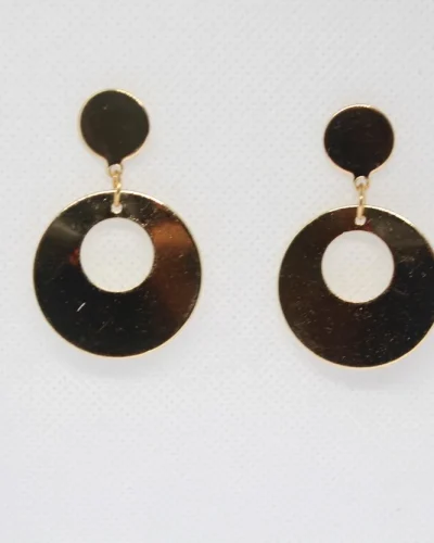 Pendientes niña aro dorado