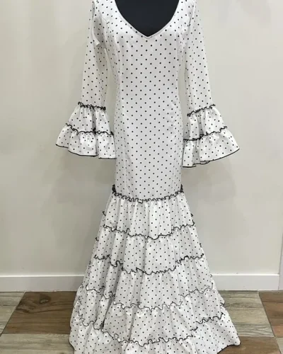 LBF Traje de flamenca Lupita lunares strech varios colores Talla 34 a 48