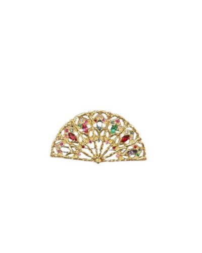 LBF Broche flamenca abanico piedras.