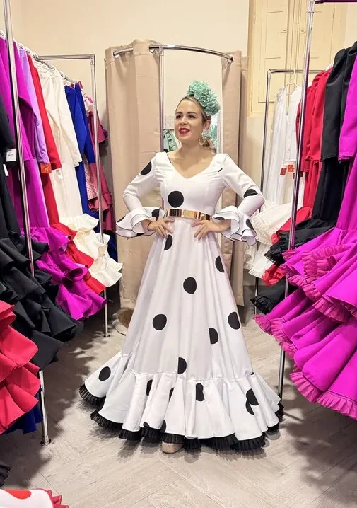 LBF Traje flamenca bata lunar galleta. Talla 36