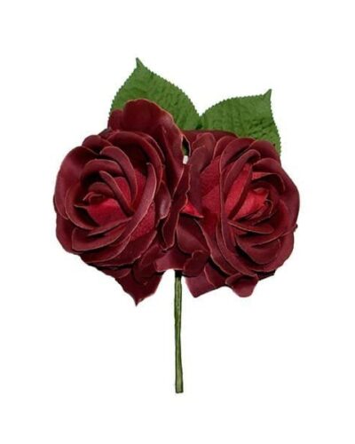 Ramillete dos rosas maxi burdeos