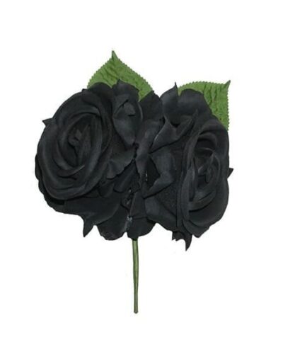 Ramillete dos rosas maxi negro