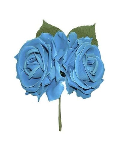 Ramillete dos rosas maxi celeste