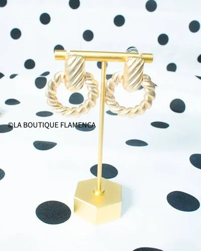 Pendientes aro rayado
