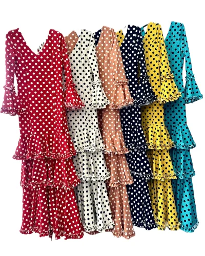 LBF Traje de flamenca Lycra. Tallas desde XS a XXL
