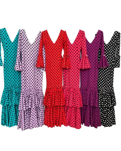 LBF Traje de flamenca Lycra. Tallas desde XS a XXL