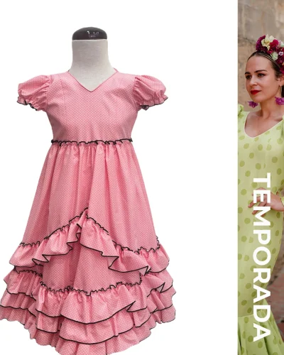 LBF Traje de flamenca bata popelín Lola. Tallas 4
