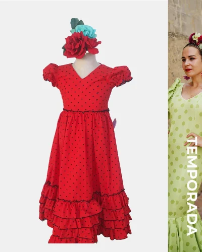 LBF Traje de flamenca bata Lola. Tallas 2,4 y 10