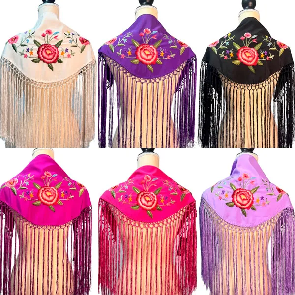 LBF mantón de flamenca bordado crespón