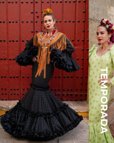 LBF Traje de flamenca POR ENCARGO Rocío satén. Tallas 34-48