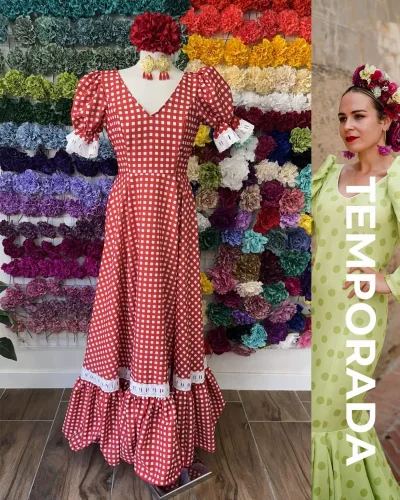 LBF Traje de flamenca farol. Tallas 34 a 46