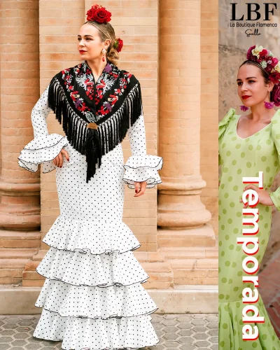 LBF Traje de flamenca Azahar. Talla desde 34, 40, 48, 50 y 52