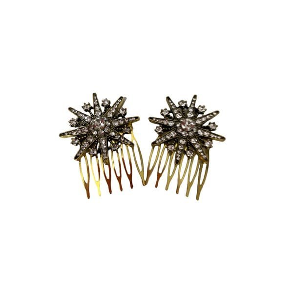 Packs de peines en oro viejo y perlas
