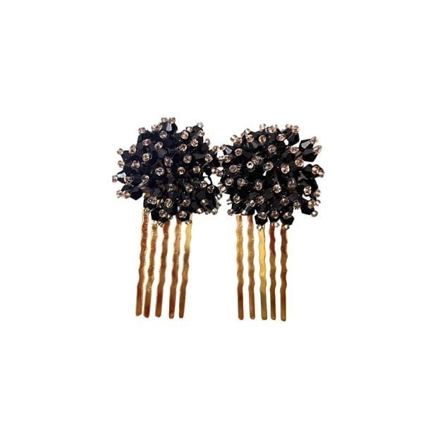 Packs de peines de punto de perla negro