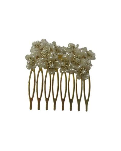 Peine de florecillas perla
