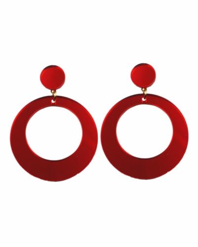 Pendientes metracrilato rojo