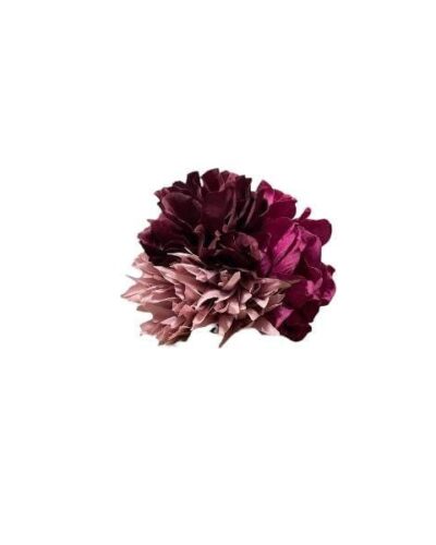 Ramillete de dalia rosa nude, amapola buganvilla y peonia rosa