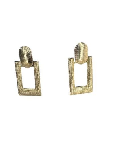 Pendientes cuadrado vintage dorado