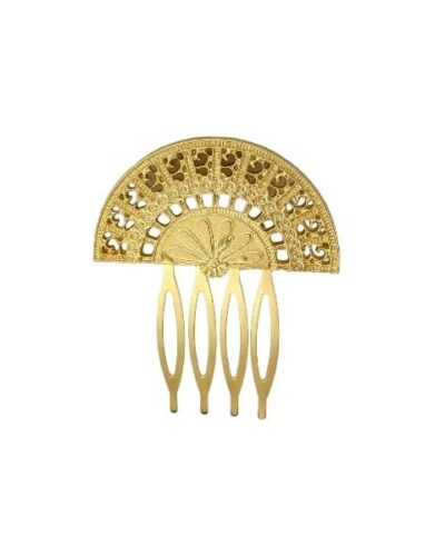 Peine abanico dorado