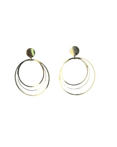 Pendientes triple aro dorado