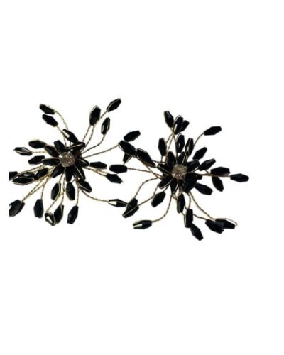 Pendientes estrella negra de piedras