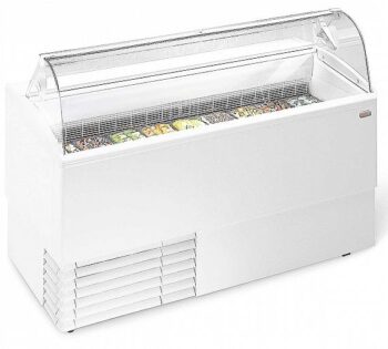 Cof Vitrina Helado Punto RS Cristal Curvo