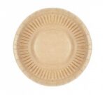 Plato Redondo Hondo de Cartón Kraft Bio - Laminado