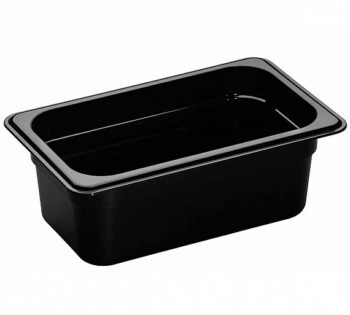 Cambro H-Pan Cubeta Negra Alta Temperatura GN 1/4