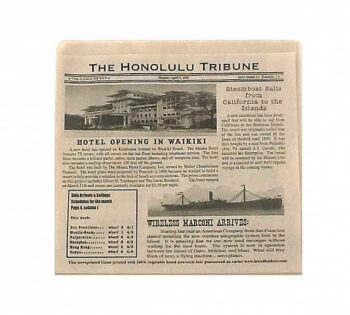 Papel Antigrasa de Aperitivo Periódico Honolulu
