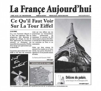 Papel Antigrasa de Aperitivo Periódico La France