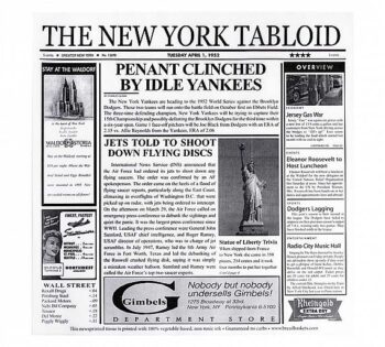 Papel Antigrasa de Aperitivo Periódico New York