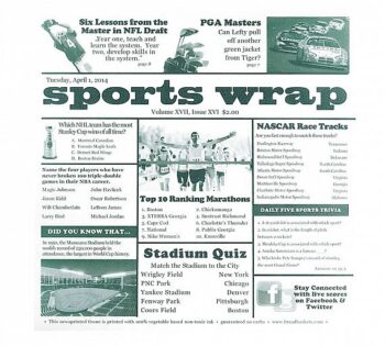 Papel Antigrasa de Aperitivo Periódico Sport