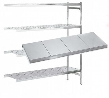 Distform Estantería Modular Angular Inoxidable Bandeja Lisa