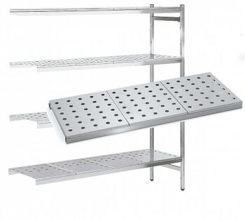 Distform Estantería Modular Angular Inoxidable Bandeja Perforada
