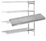 Distform Estantería Modular Angular Inoxidable Bandeja Polipropileno