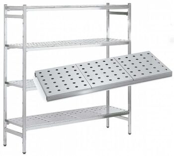 Distform Estantería Modular Lineal Inoxidable Bandeja Perforada