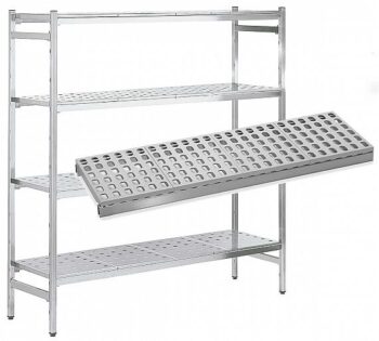 Distform Estantería Modular Lineal Inoxidable Bandeja Polipropileno