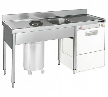 Distform Fregadero Gama 600 Cubeta y Aro con Espacio Lavavajillas