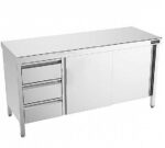 Distform Mesa Central Gama 600 con Cajones y Puertas Correderas