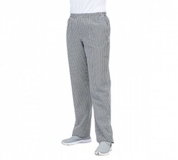 Eurosavoy Pantalón Ans Cuadros Unisex Cintura Goma Negro