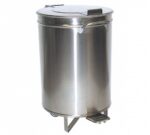 Fricosmos Contenedor Inoxidable con Ruedas, Tapa y Pedal