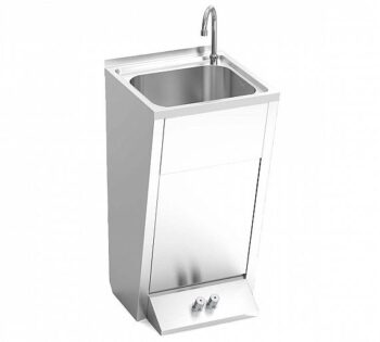 Fricosmos Lavamanos Registrable de Pie con Pedestal y Doble Pulsador