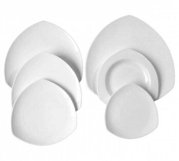 Fuentes Guerra Vajilla Porcelana Triangular